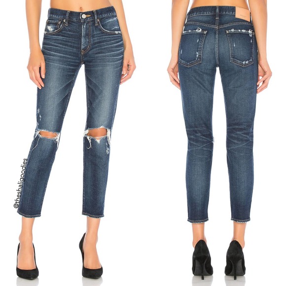 MOUSSY VINTAGE Marissa Skinny Jeans Blue Denim Distressed